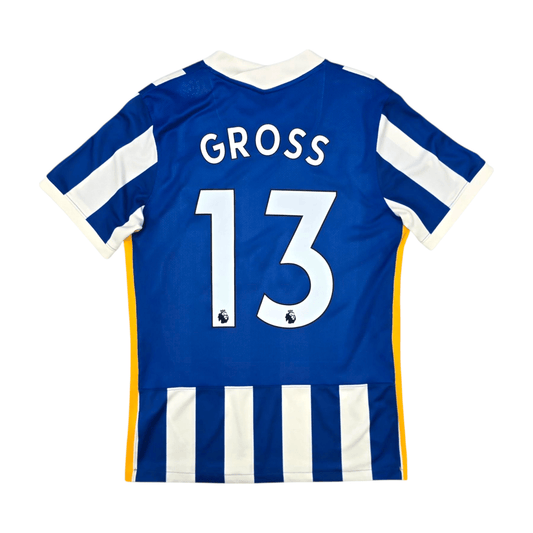 2021/22 Brighton Home Football Shirt (M) Nike #13 Gross