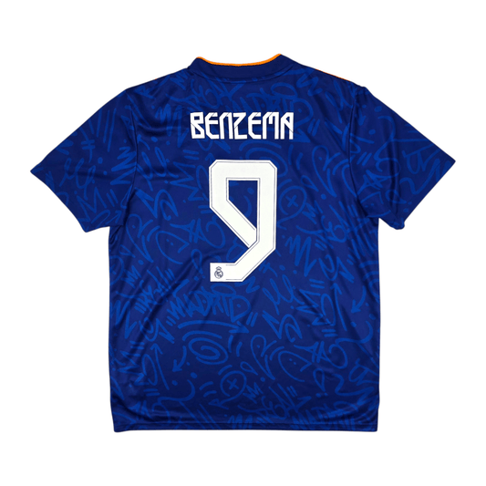 2021/22 Real Madrid Away Football Shirt (XL) Adidas #9 Benzema