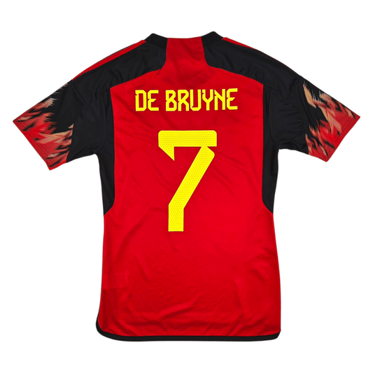 2022/23 Belgium Home Football Shirt (S) Adidas #7 De Bruyne