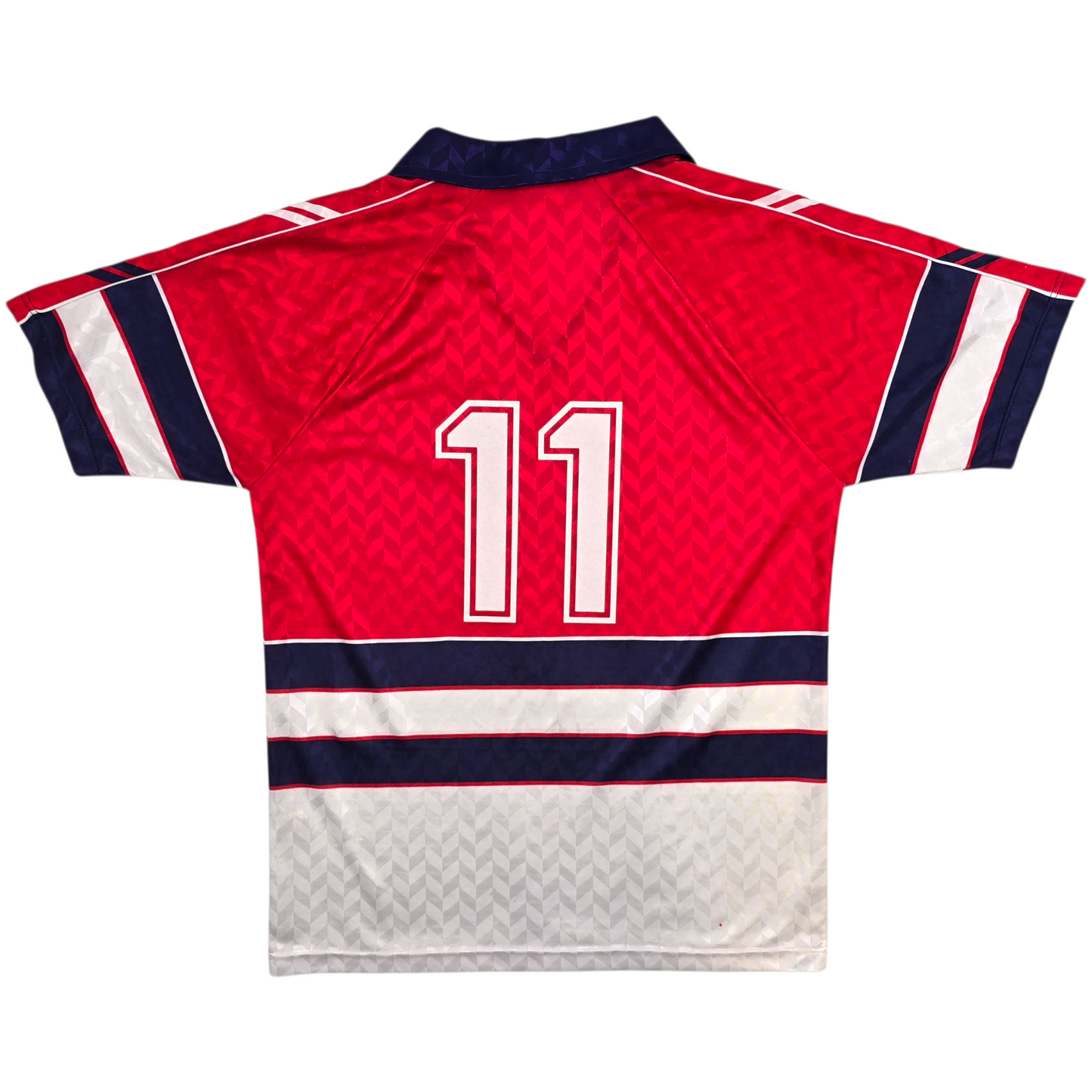 1988/90 Norway Home Football Shirt (XL) Hummel #11 (Player Version)
