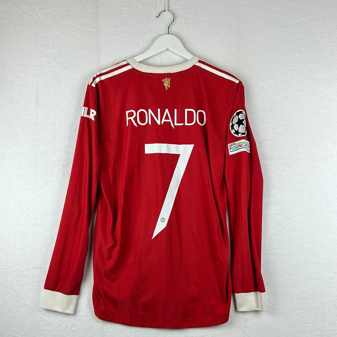 Manchester United 2021/2022 Player Issue Home Shirt Ronaldo Long Sleeve
