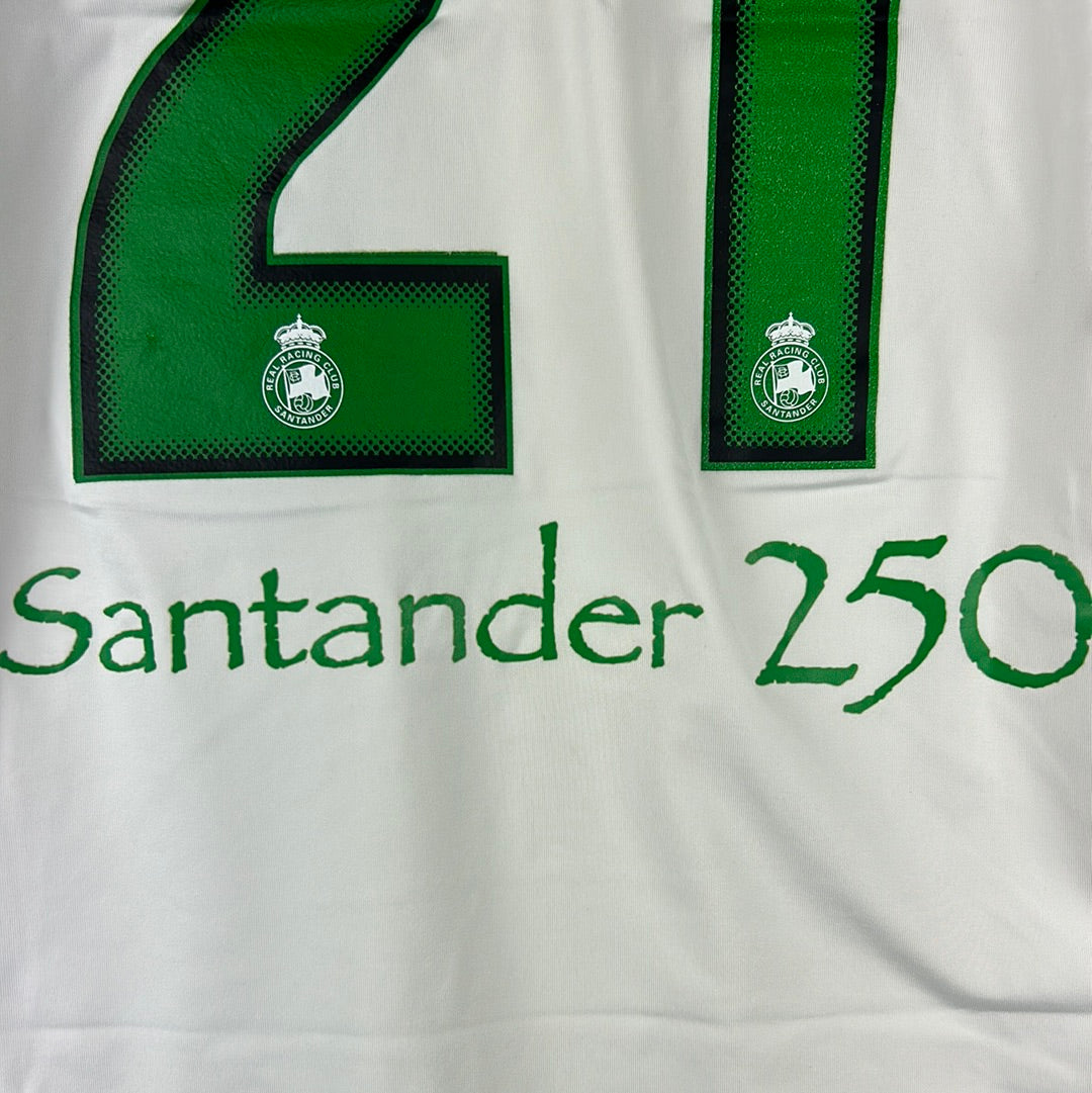 Racing Santander 2005-2006 Match Worn Home Shirt - XL - Ayoze 21