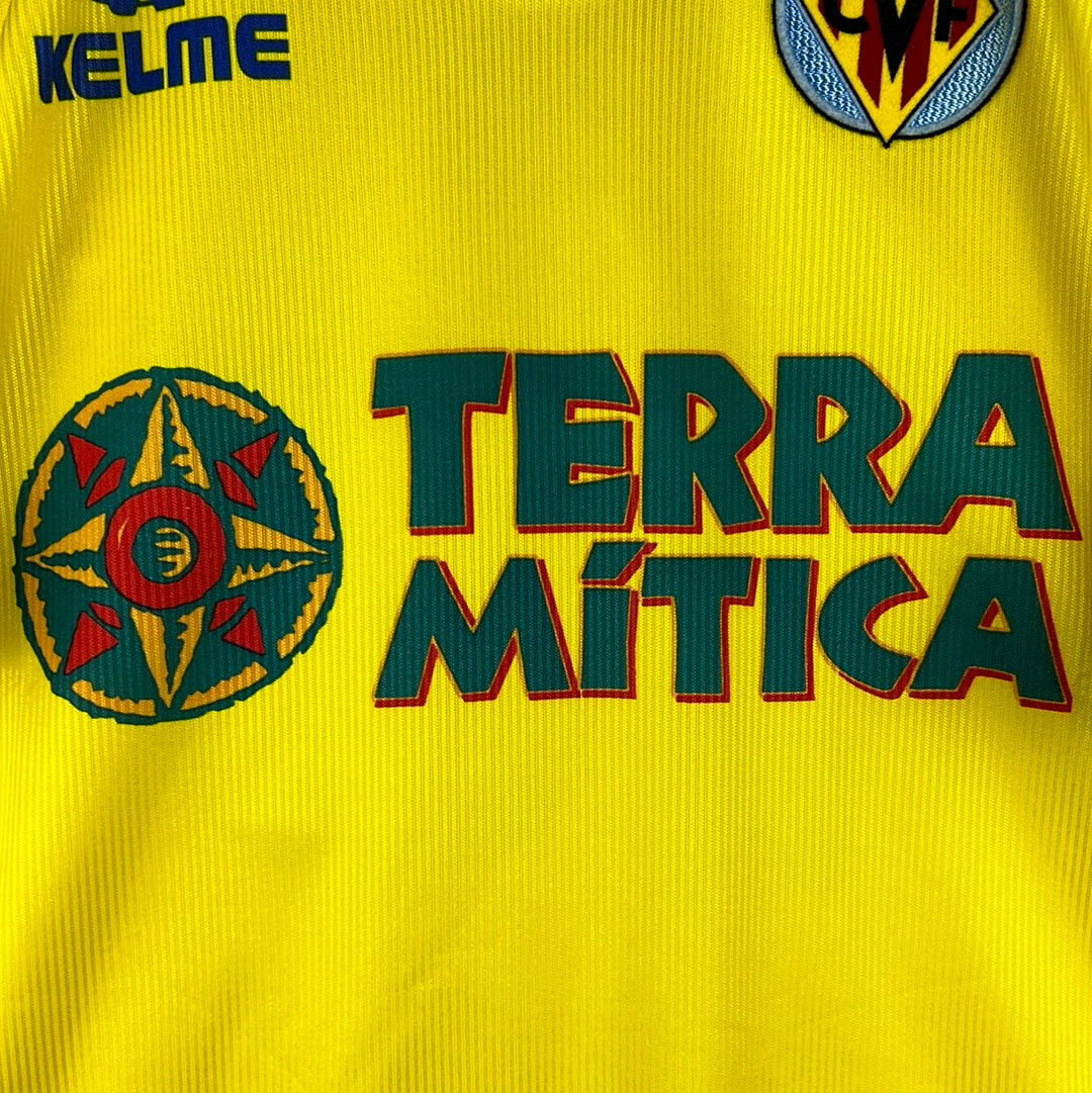Villarreal 2000-2001 Player Issue Home Shirt - Large - Cagna 10