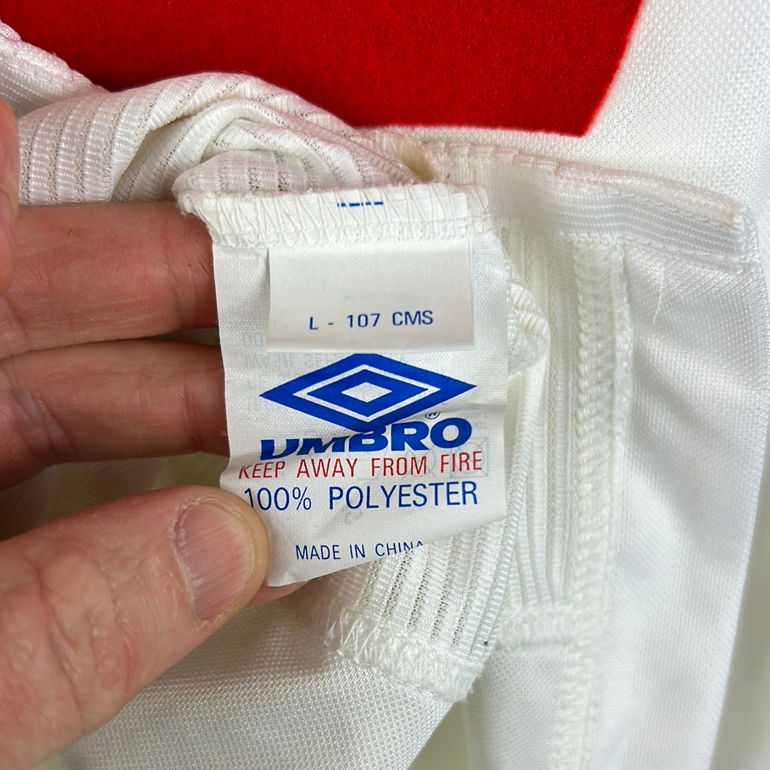 England Match Worn 2000 Home Shirt - Campbell 2 - Euro 2000 Play Off