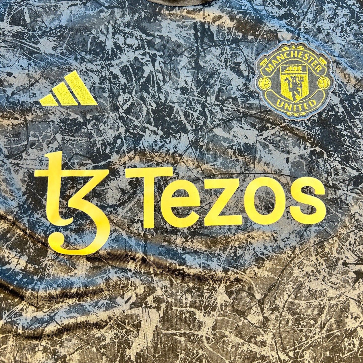 Manchester United Stone Roses Pre Match Shirt - Medium - Adidas IQ1566