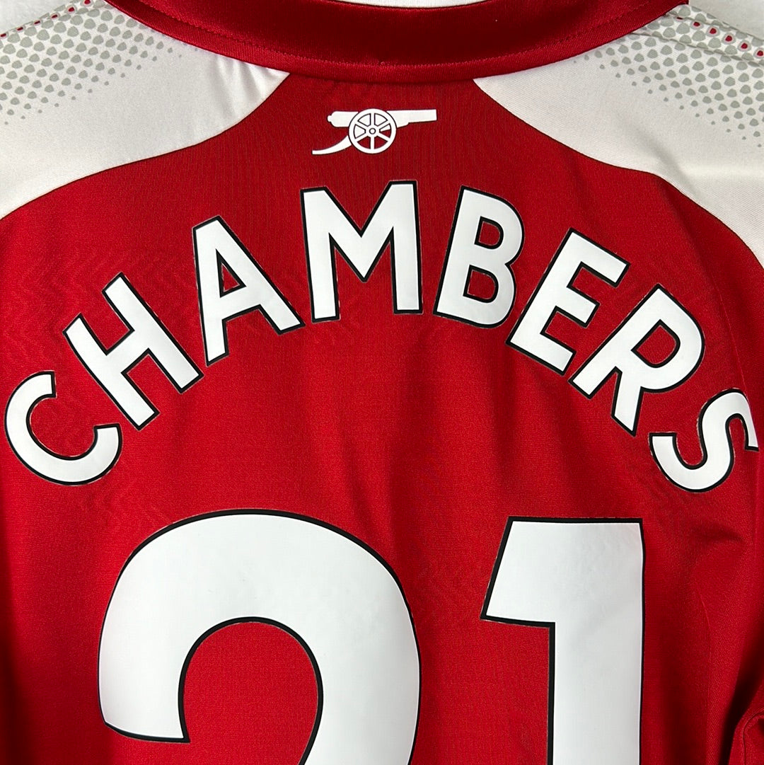 Arsenal 2017/2018 Match Issued Home Shirt - Chambers 21