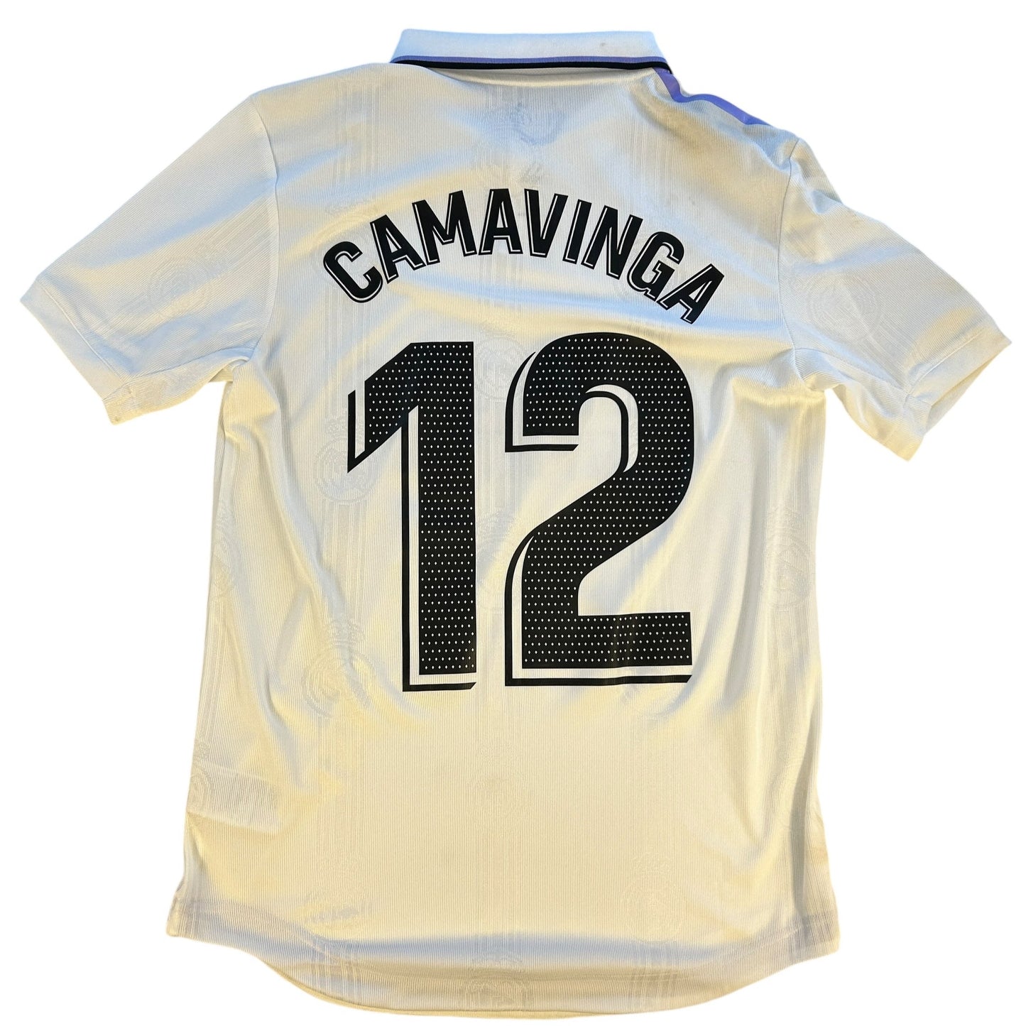 Real Madrid 2022/2023 Match Worn Home Shirt - Camavinga - Photo Matched