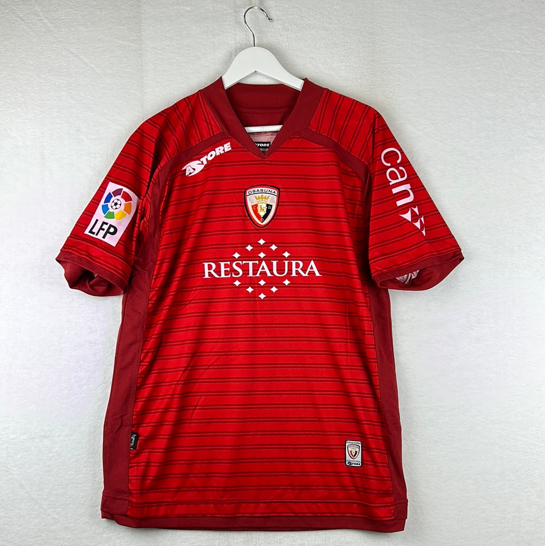 Osasuna 2007-2008 Player Issue Home Shirt - Large - Pandiani 11