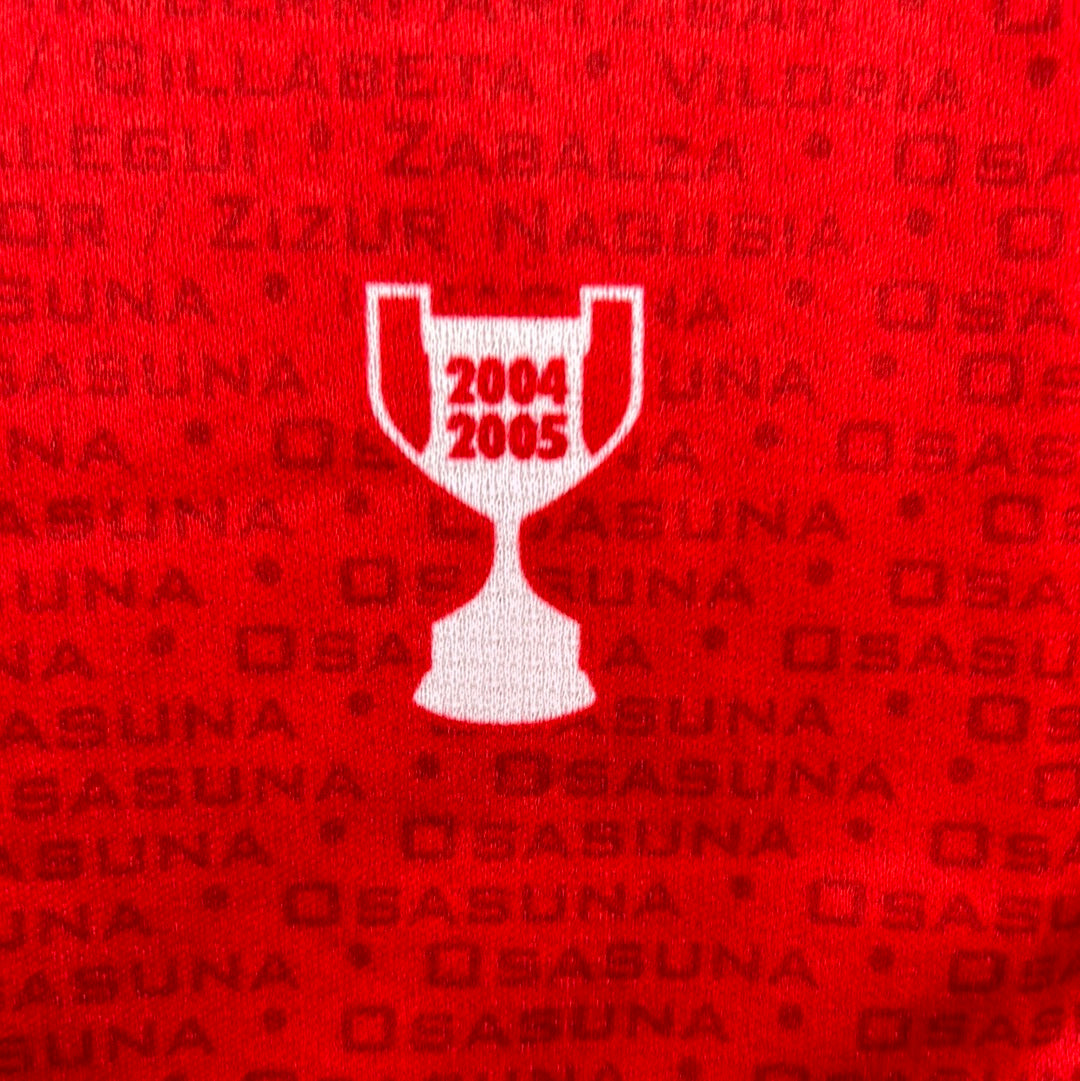Osasuna Match Worn 2004/2005 Home Shirt - Copa Del Ray Final - Milosevic 9