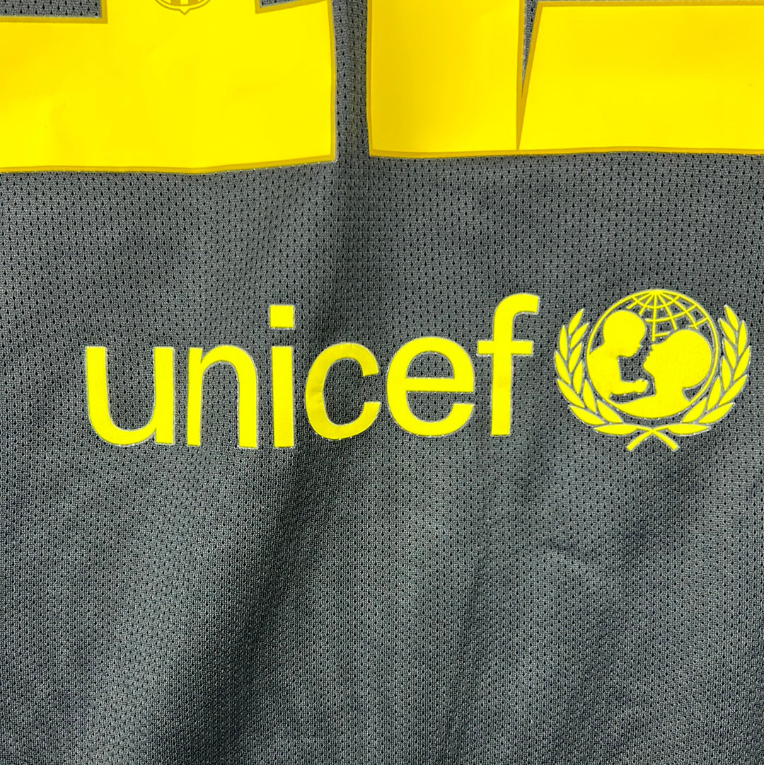 Barcelona 2011/2012 Player Issue Away Shirt - Dos Santos 12 - Long Sleeve