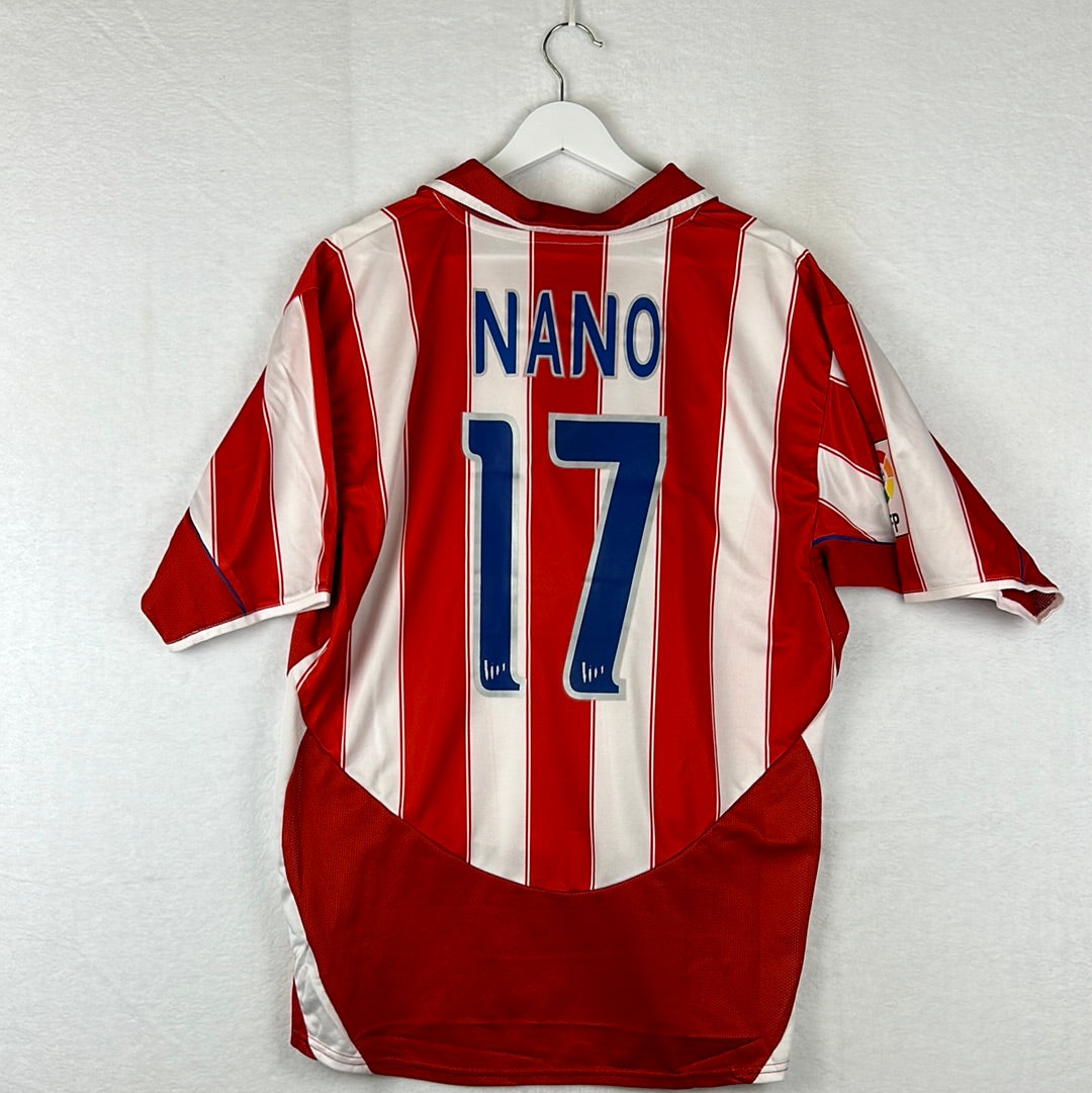 tletico Madrid 2003/2004 Player Issue Home Shirt - Nano 17
