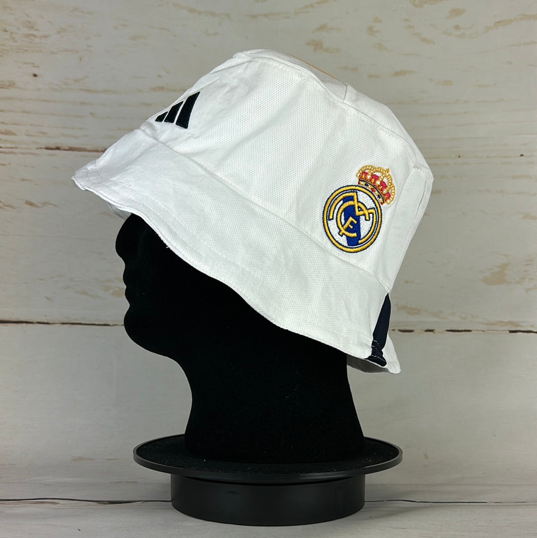 Real Madrid 2023-2024 Upcycled Home Shirt Bucket Hat *9 Side