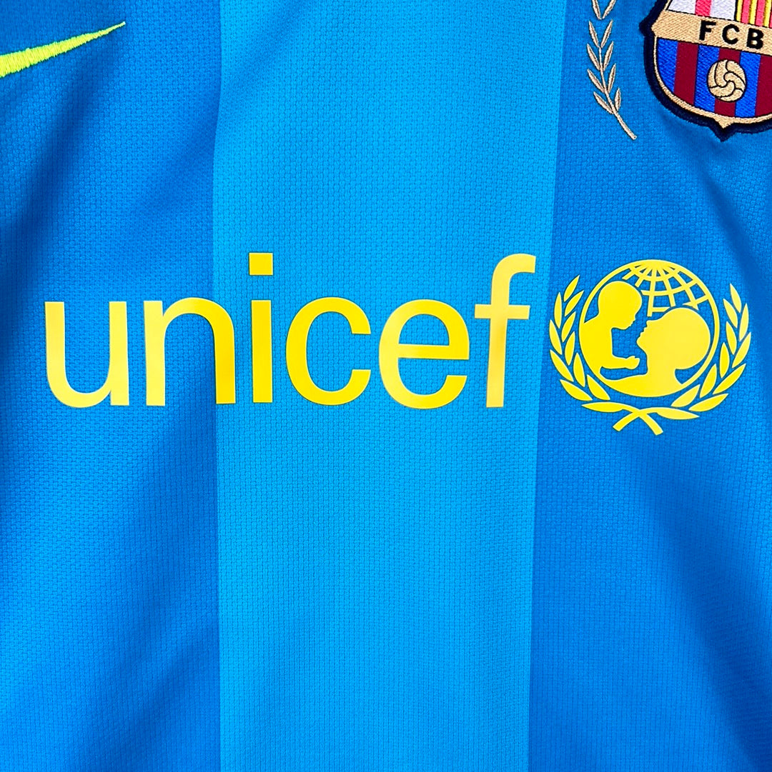 Barcelona 2007/2008 Player Issue Away Shirt - Milito 3 - CL