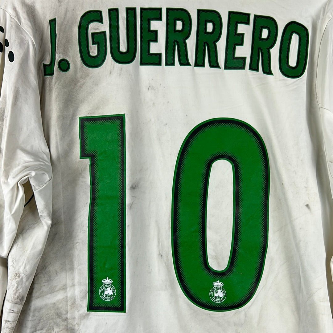 Racing Santander 2004-2005 Match Worn L/S Away Shirt - XL - Guerrero 10