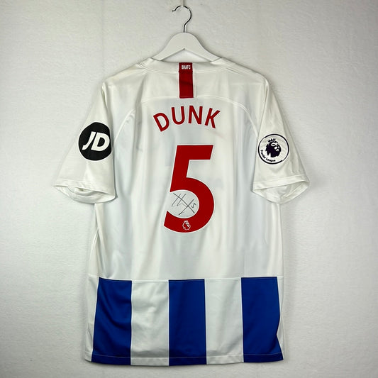 Brighton 2018/2019 Player Issued Home Shirt - Dunk Signed