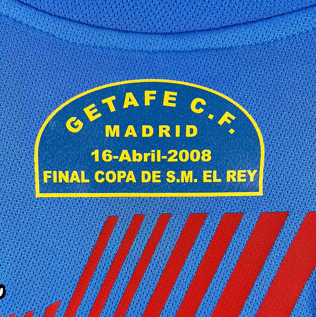 Getafe 2007/2008 Player Issue Copa Del Rey Final Shirt - Braulio 9