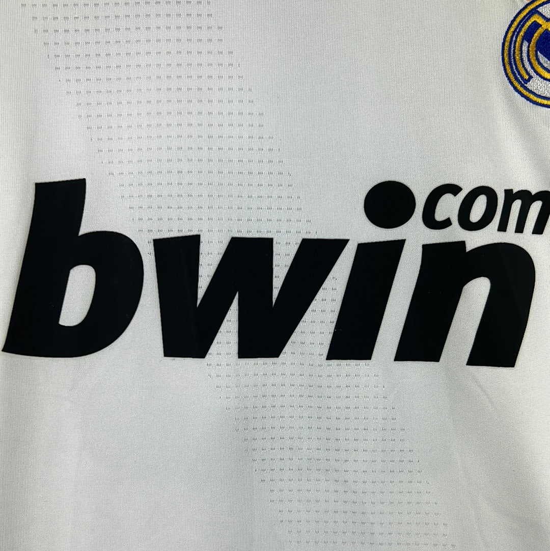 Real Madrid 2008/2009 Match Worn Home Shirt - Heinze 16 - Long Sleeve