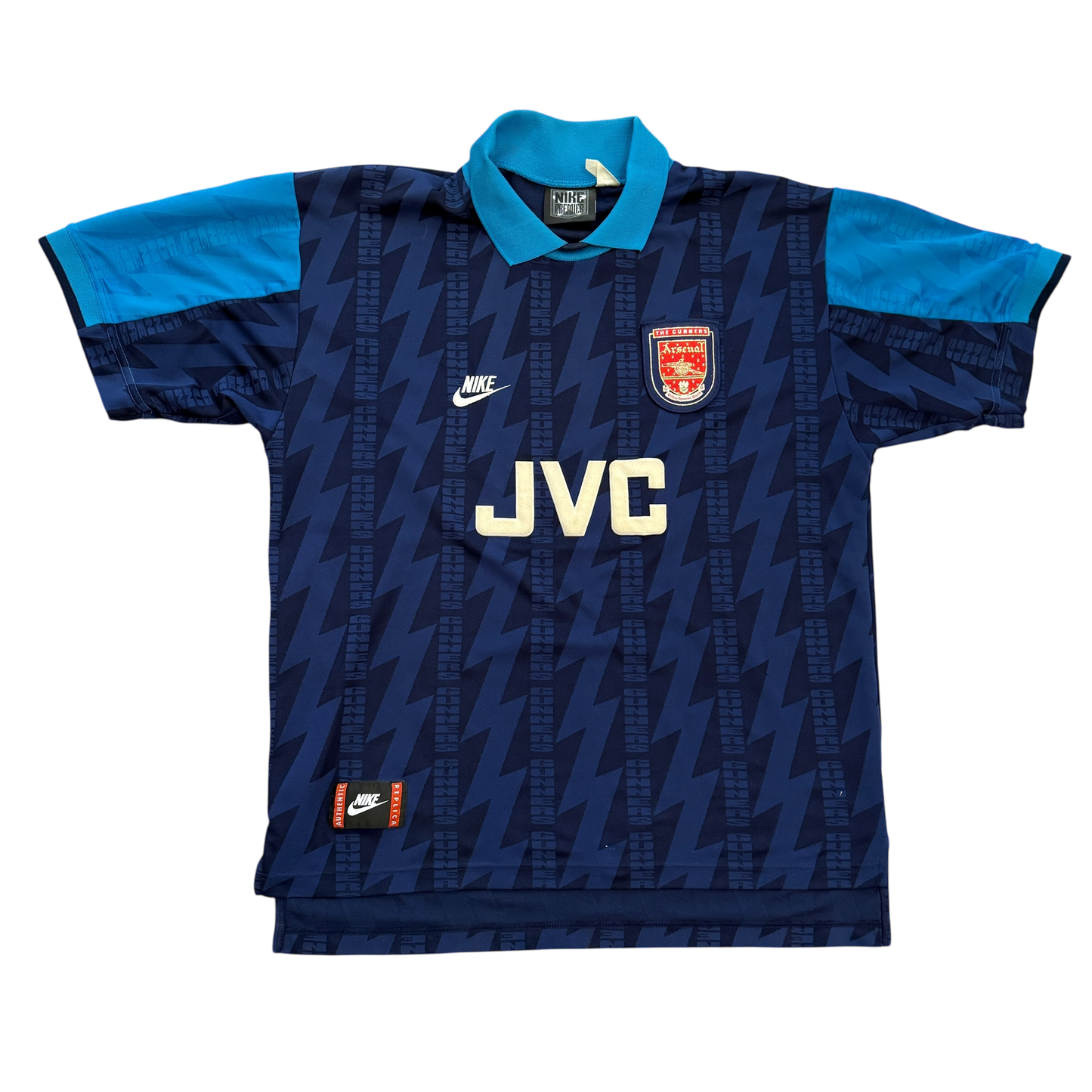 Arsenal 1994/1995 Away Shirt front with JVC sponsor