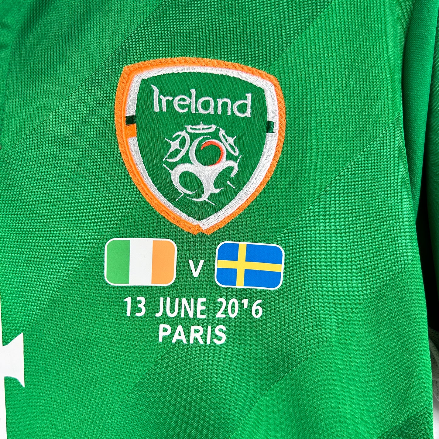 Ireland 2016 Player Issue Home Shirt - O'Shea 4 - Large