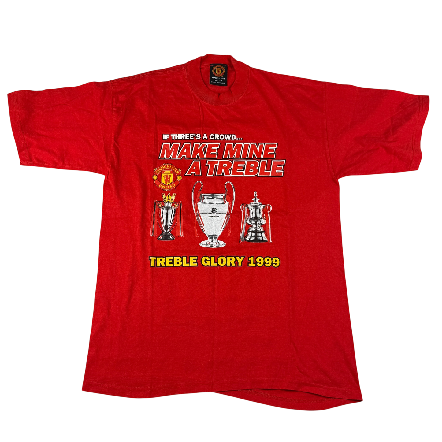 Vintage Manchester United Treble Winners T-Shirt - Mint