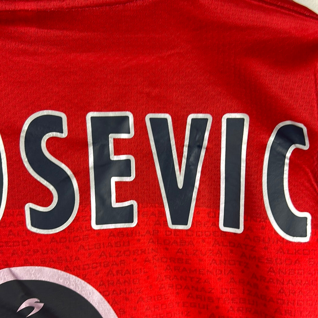 Osasuna Match Worn 2004/2005 Home Shirt - Copa Del Ray Final - Milosevic 9