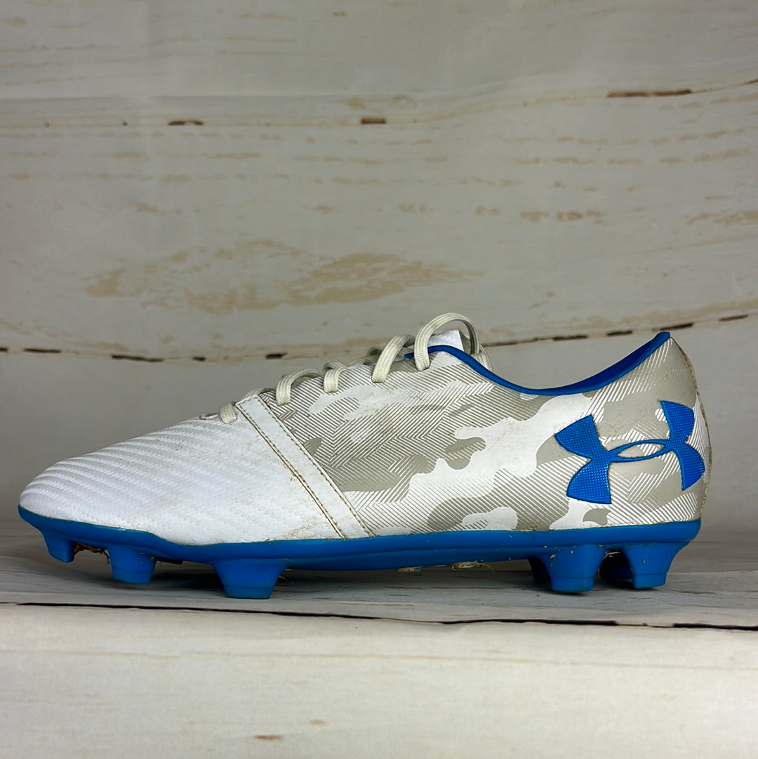 Memphis Depay Match Worn Football Boots - White/ Grey Camo