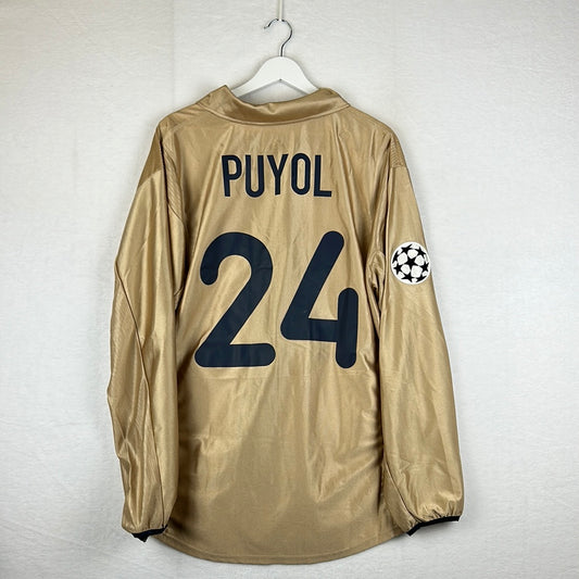 Barcelona 2001/2002 Player Issued Away Shirt - Puyol 5 - Long Sleeve