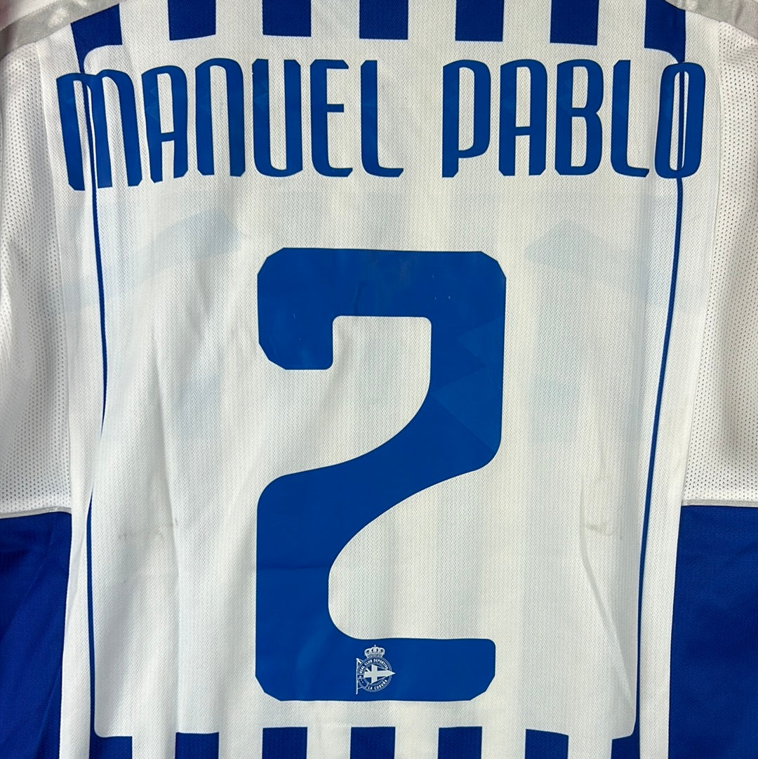 Deportivo La Coruna 2010/2011 Player Issue Home Shirt - Manuel Pablo 2