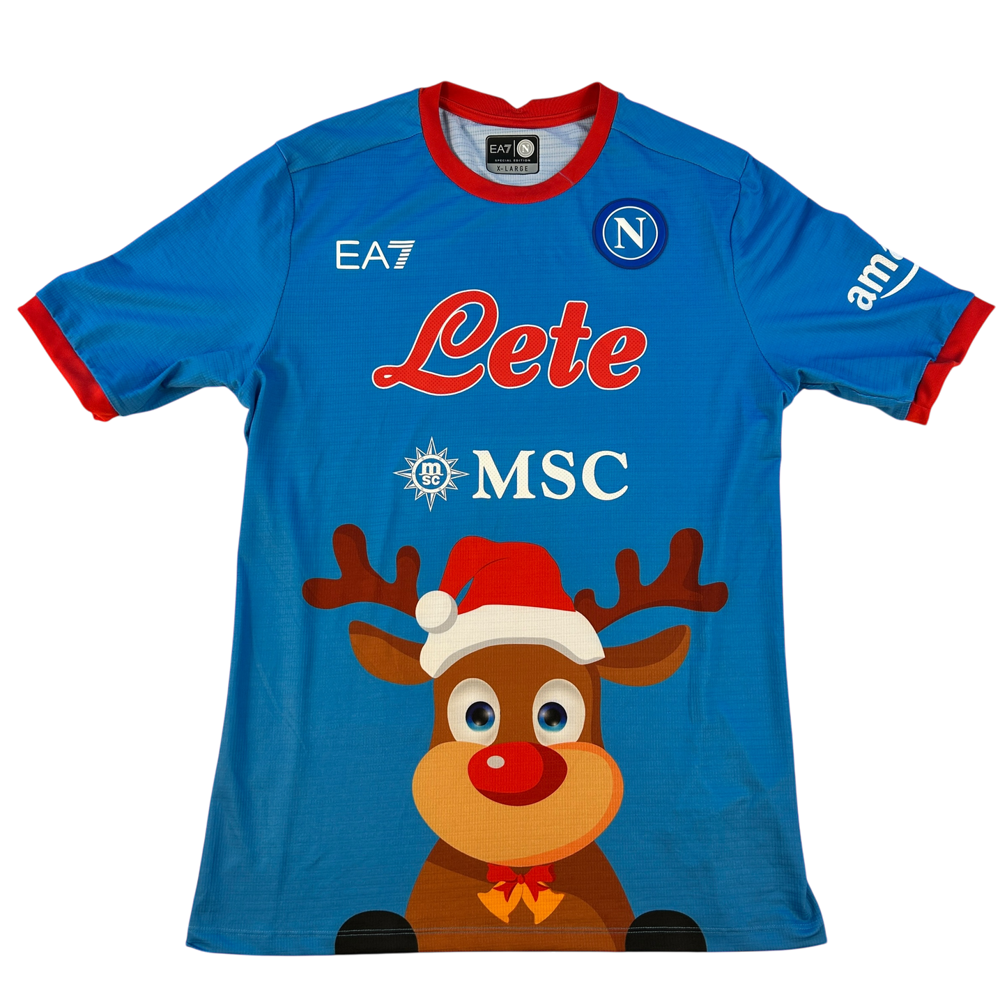 Napoli 2022-23 EA7 'Special Edition' Christmas Shirt - Extra Large - Mint