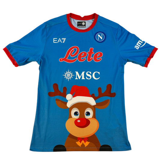 Napoli 2022-23 EA7 'Special Edition' Christmas Shirt - Extra Large - Mint