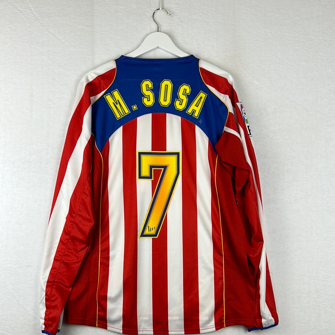 Atletico Madrid 2004/2005 Player Issue Home Shirt - Disque Si