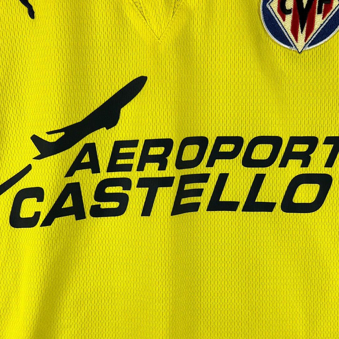 Villarreal 2009/2010 Player Issue Home Shirt - Angel 18