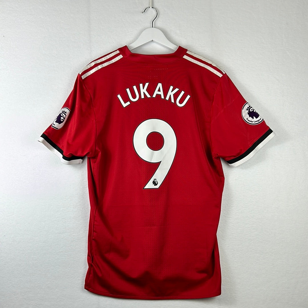 Manchester United 2017/2018 Match Issued Home Shirt Lukaku 9 print