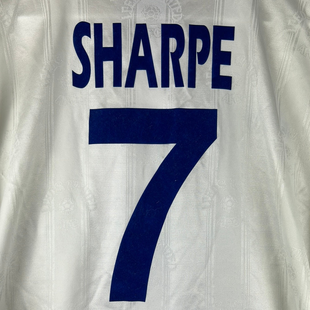 Leeds United 1996-1998 Home Shirt - Large - Sharpe 7