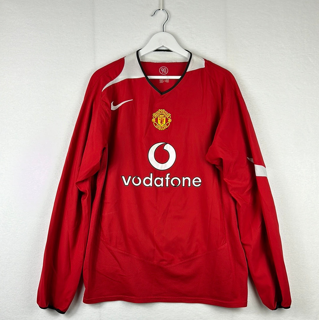 Manchester United 2004-2005 Home Shirt - Long Sleeve