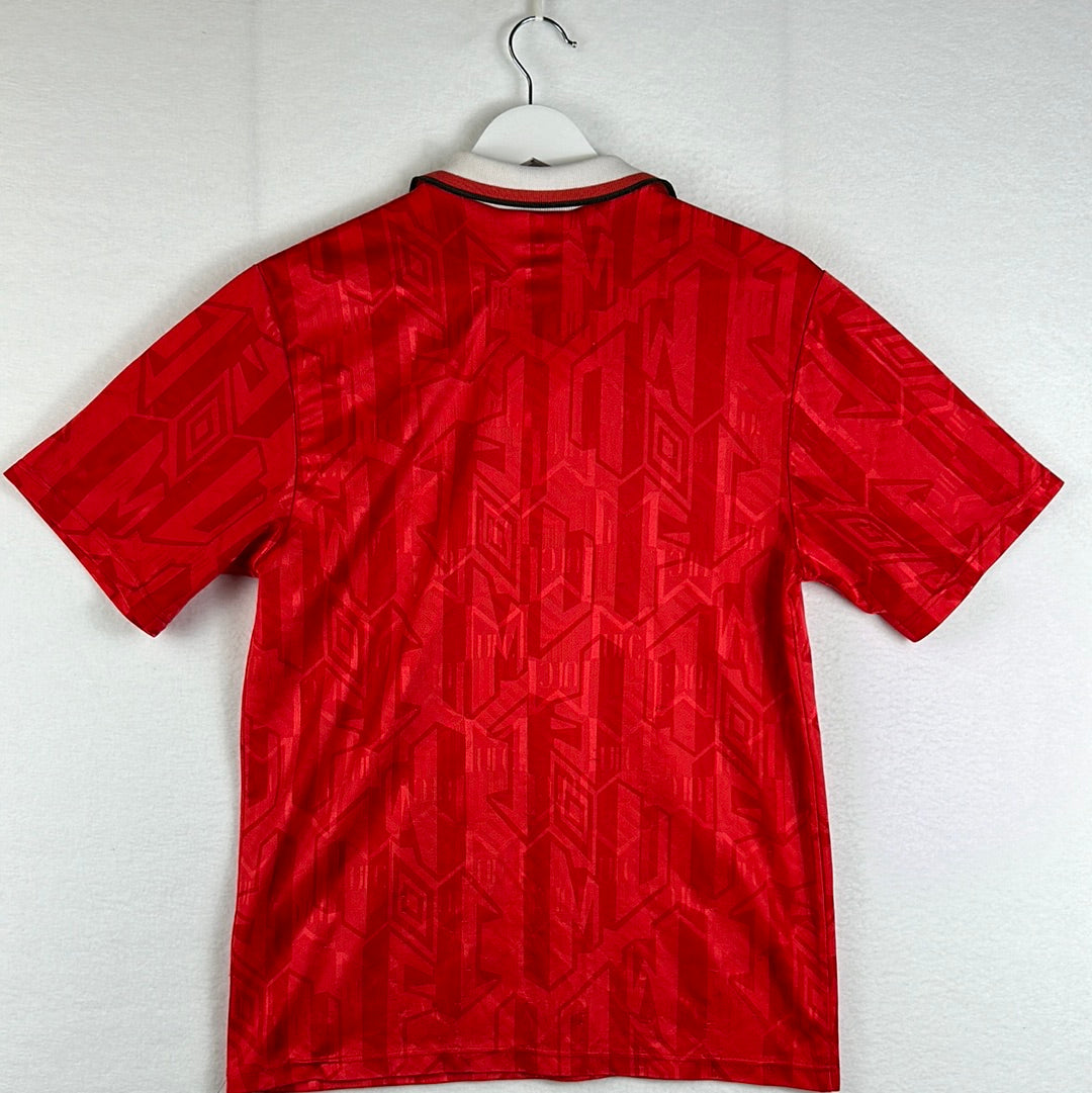 Manchester United 1992-1993-1994 Home Shirt - Small Mens - Vintage Shirt
