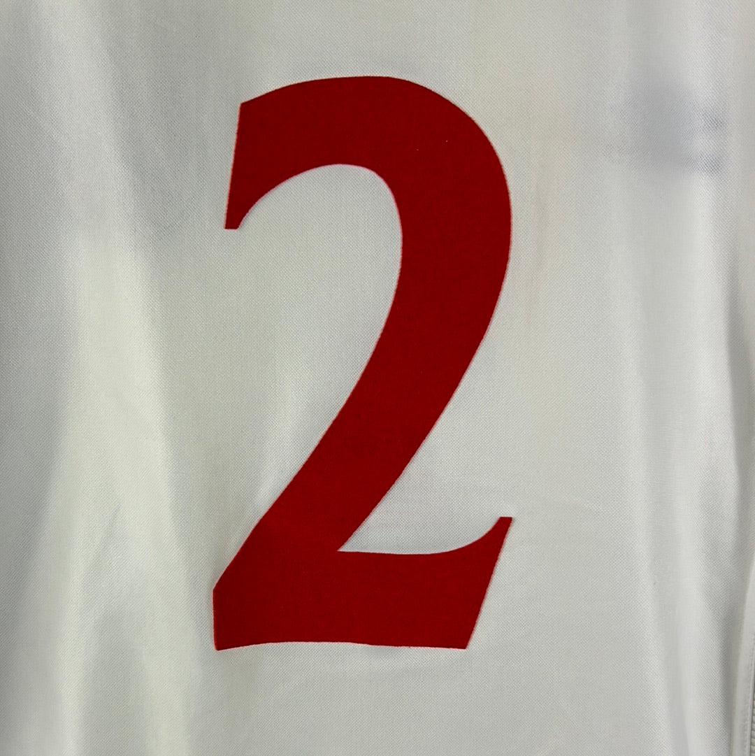 England Match Worn 2000 Home Shirt - Campbell 2 - Euro 2000 Play Off