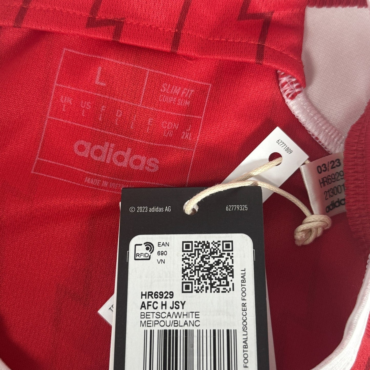 Arsenal 2023/2024 Home Football Shirt Large BNWT