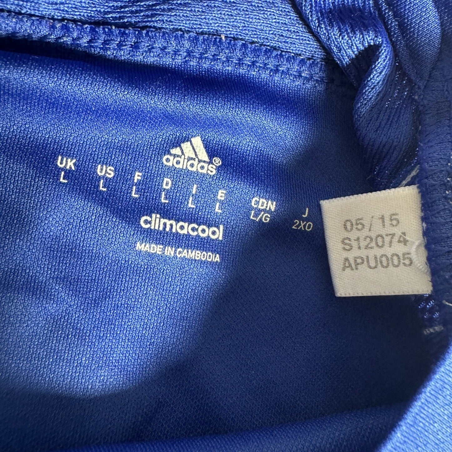 Chelsea 2015/2016 Training Football Shirt Large