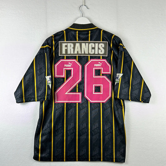 Sheffield Wednesday 1993/1994 Away Shirt back with Francis 26 print