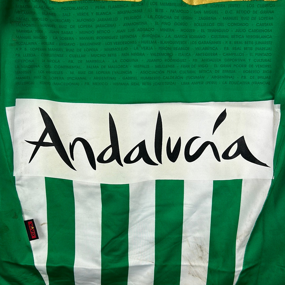Real Betis 2007/2008 Match Worn Home Shirt - Lima 22