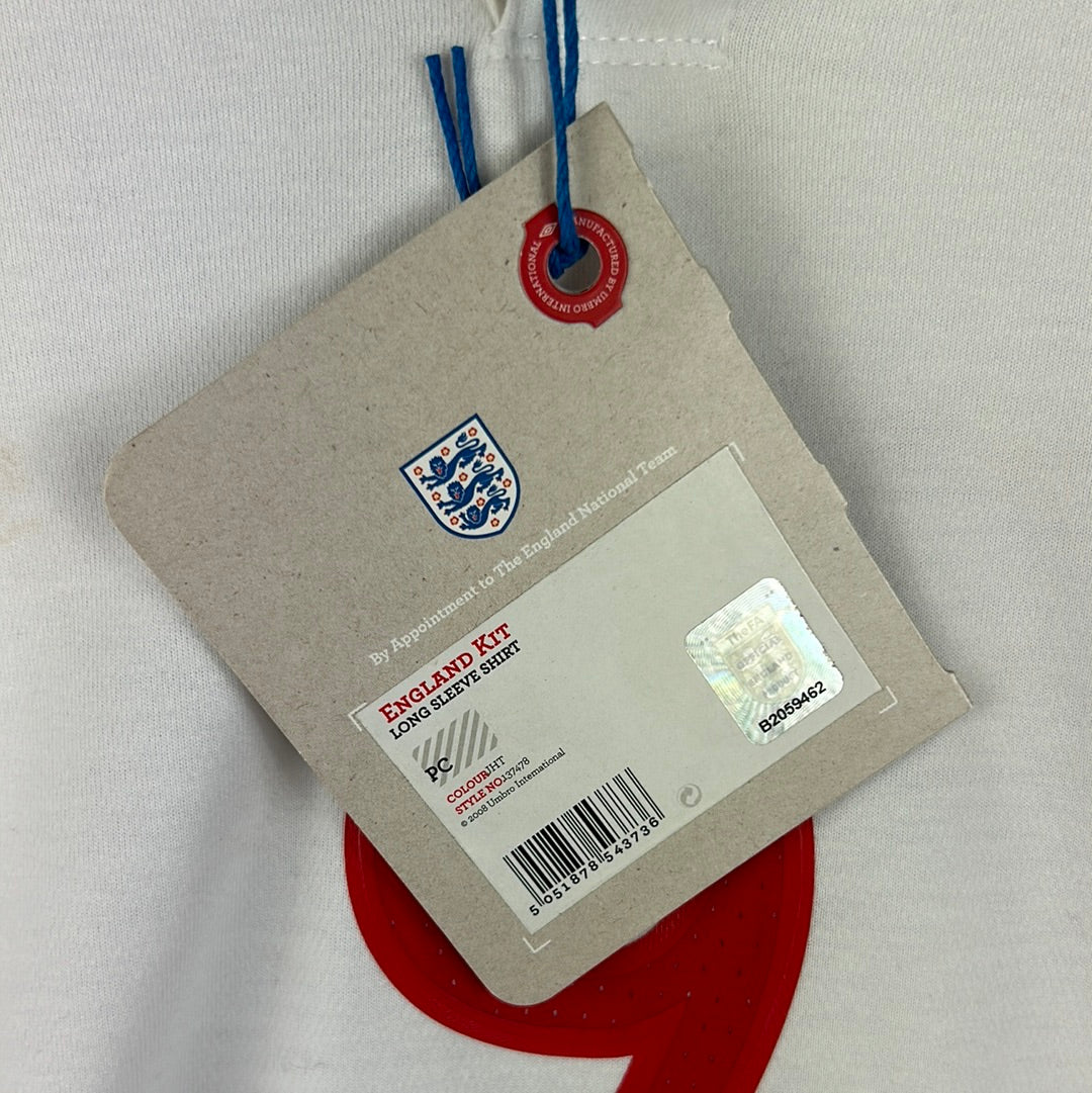 England 2010 Player Issue Home Shirt - Crouch 9