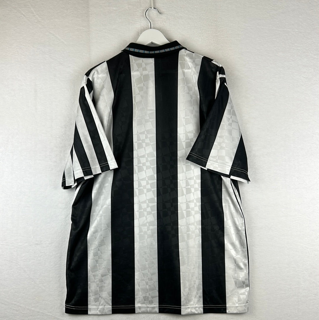 Newcastle United 1990/1991 Score Draw Home Shirt - Extra Large - Excellent
