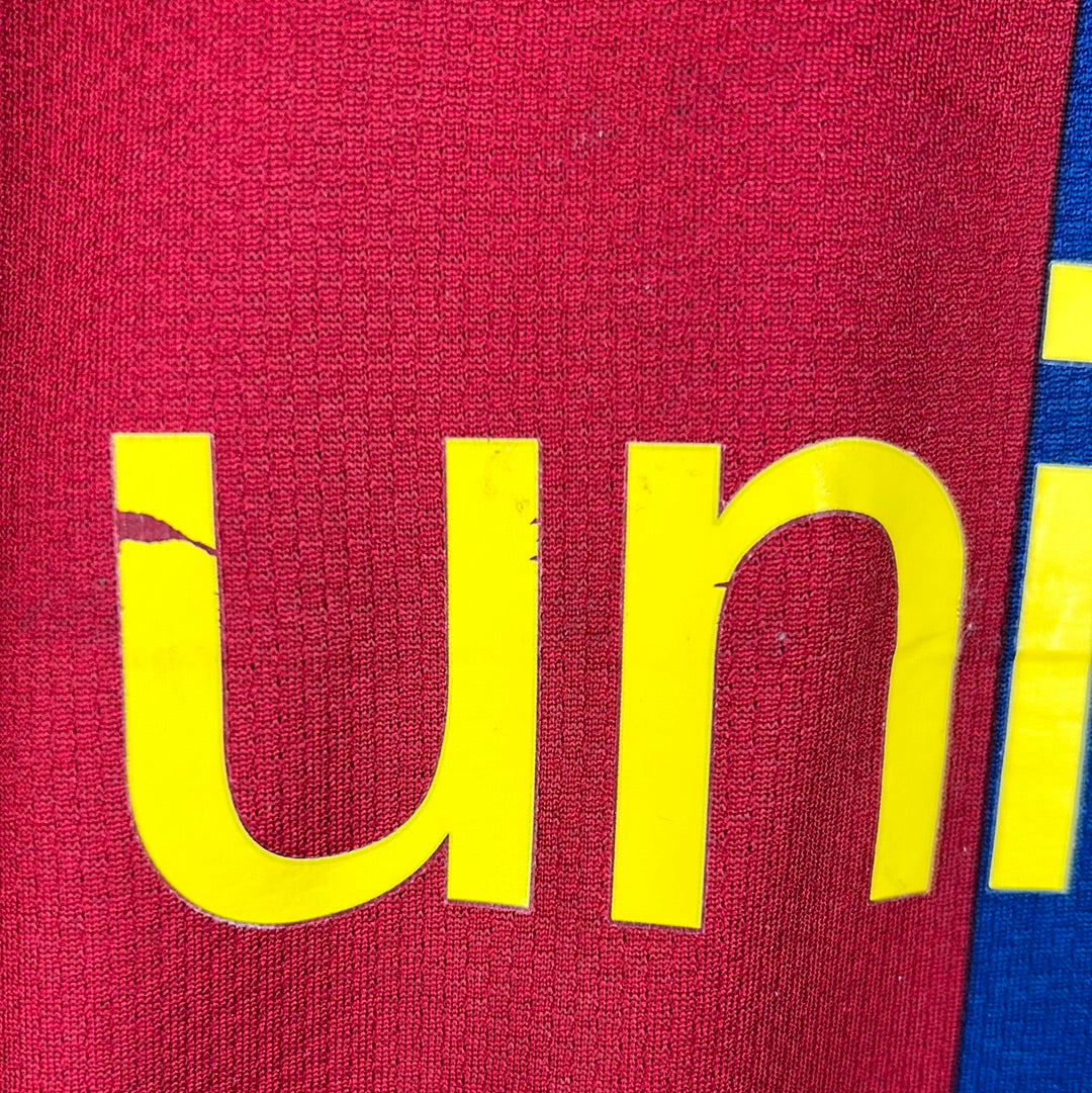 Barcelona 2007/2008 Match Worn Home Shirt - Marquez 4 - COA