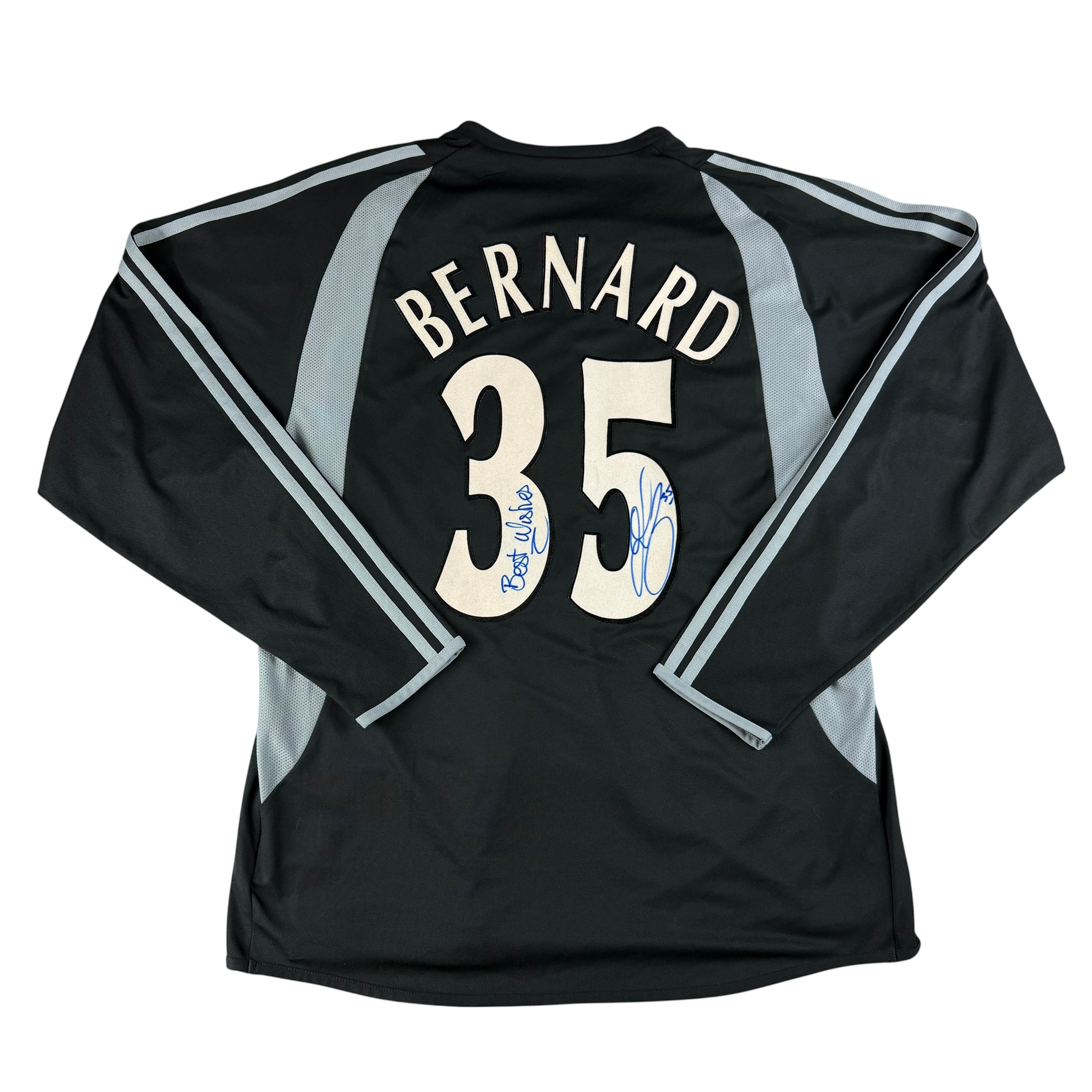 Newcastle United 2003/2004 Player Issue Away Shirt - Bernard 35 signed