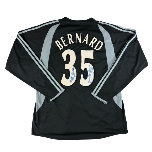 Newcastle United 2003/2004 Player Issue Away Shirt - Bernard 35 signed