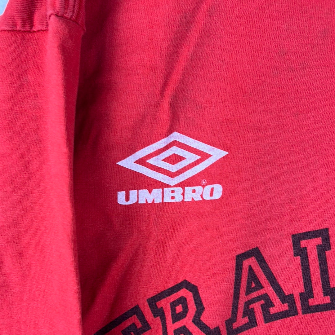 Vintage Umbro Manchester United Training T-Shirt - XL - Good Condition