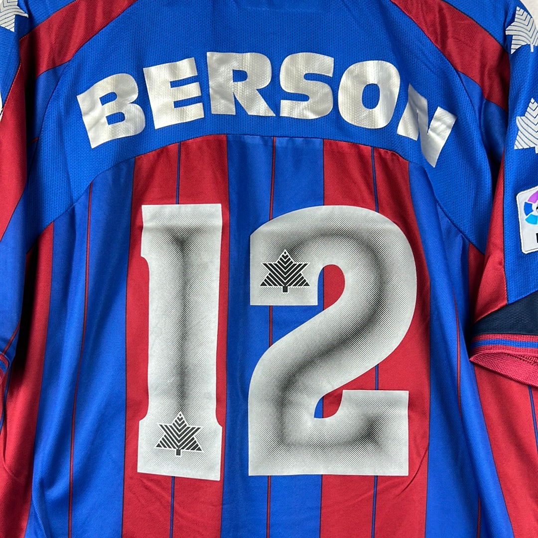 Levante 2006-2007 Player Issue Home Shirt - Large - Berson 12