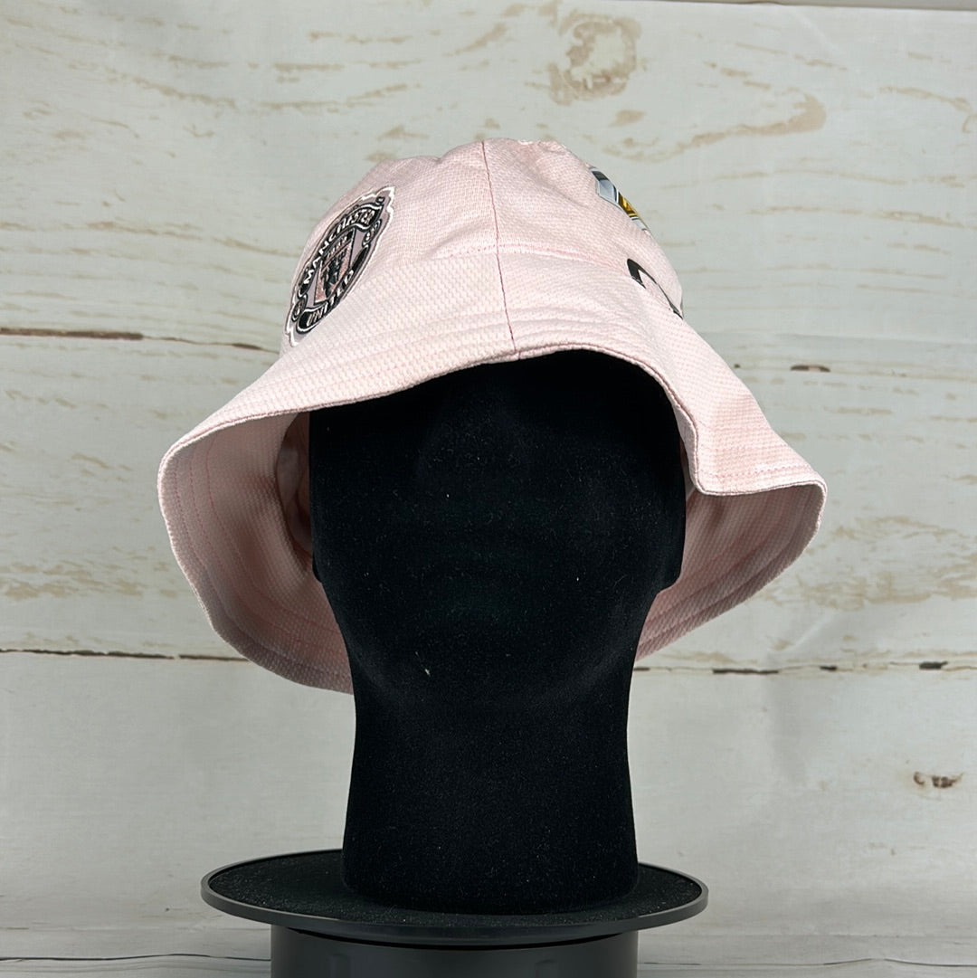 Manchester United 18/19 Upcycled Pink Away Shirt Bucket Hat