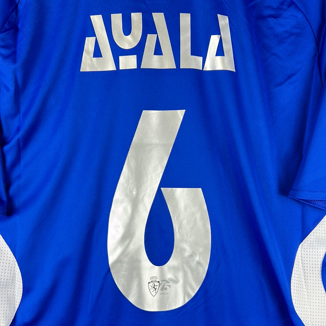 Real Zaragoza 2007-2008 Player Issue 75th Centenary Away Shirt - Large - Ayala 6